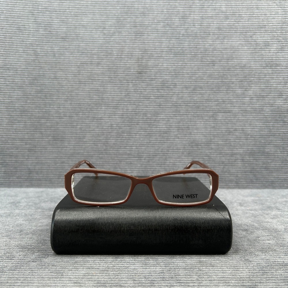 Nine West NW5039 Brown Rectangular Y2k Eyeglasses Frames 51-16-135